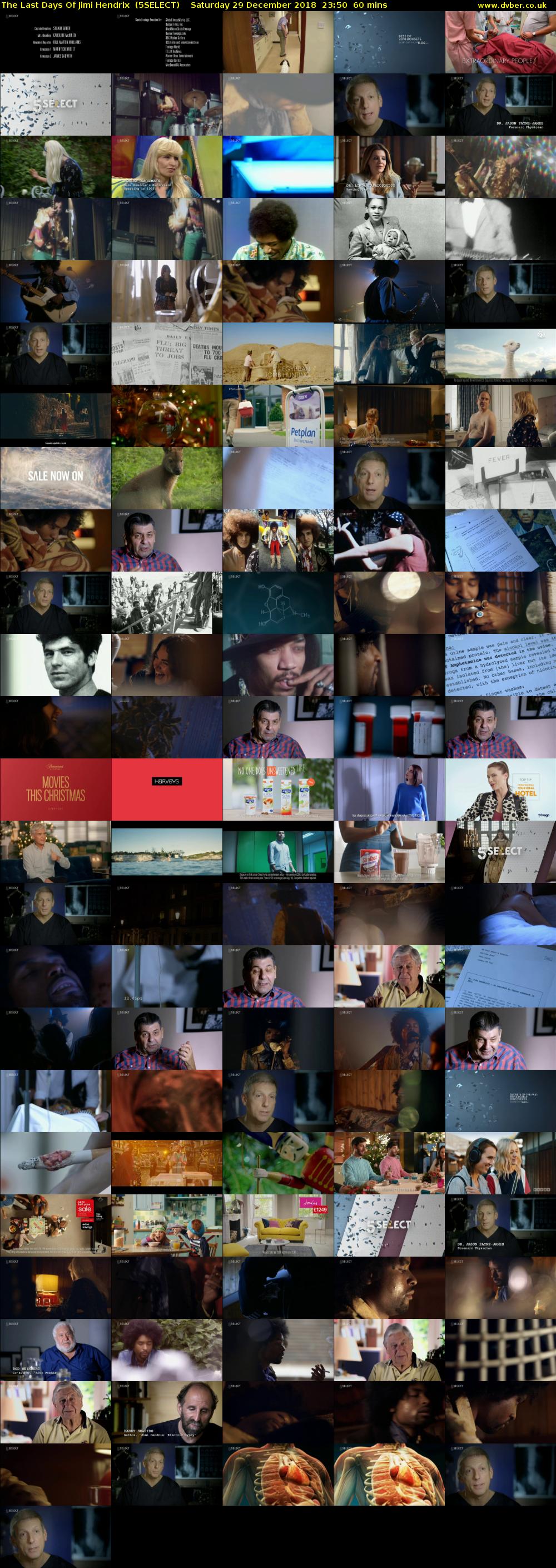 The Last Days Of Jimi Hendrix  (5SELECT) Saturday 29 December 2018 23:50 - 00:50