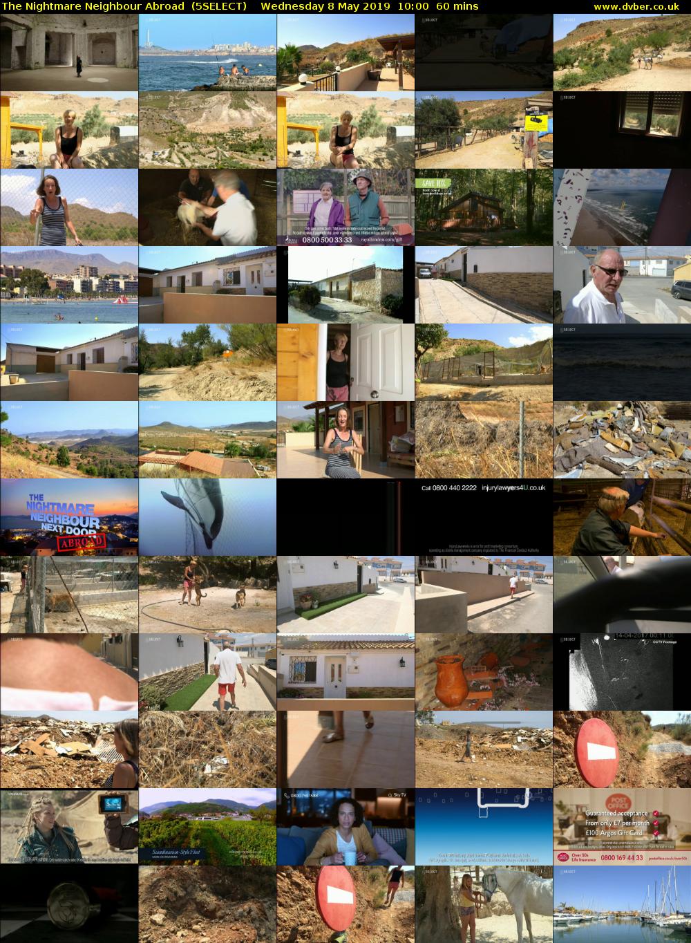 The Nightmare Neighbour Abroad  (5SELECT) Wednesday 8 May 2019 10:00 - 11:00
