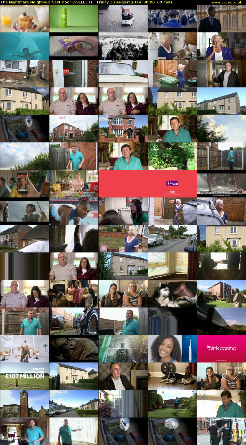The Nightmare Neighbour Next Door (5SELECT) Friday 30 August 2019 00:00 - 01:00