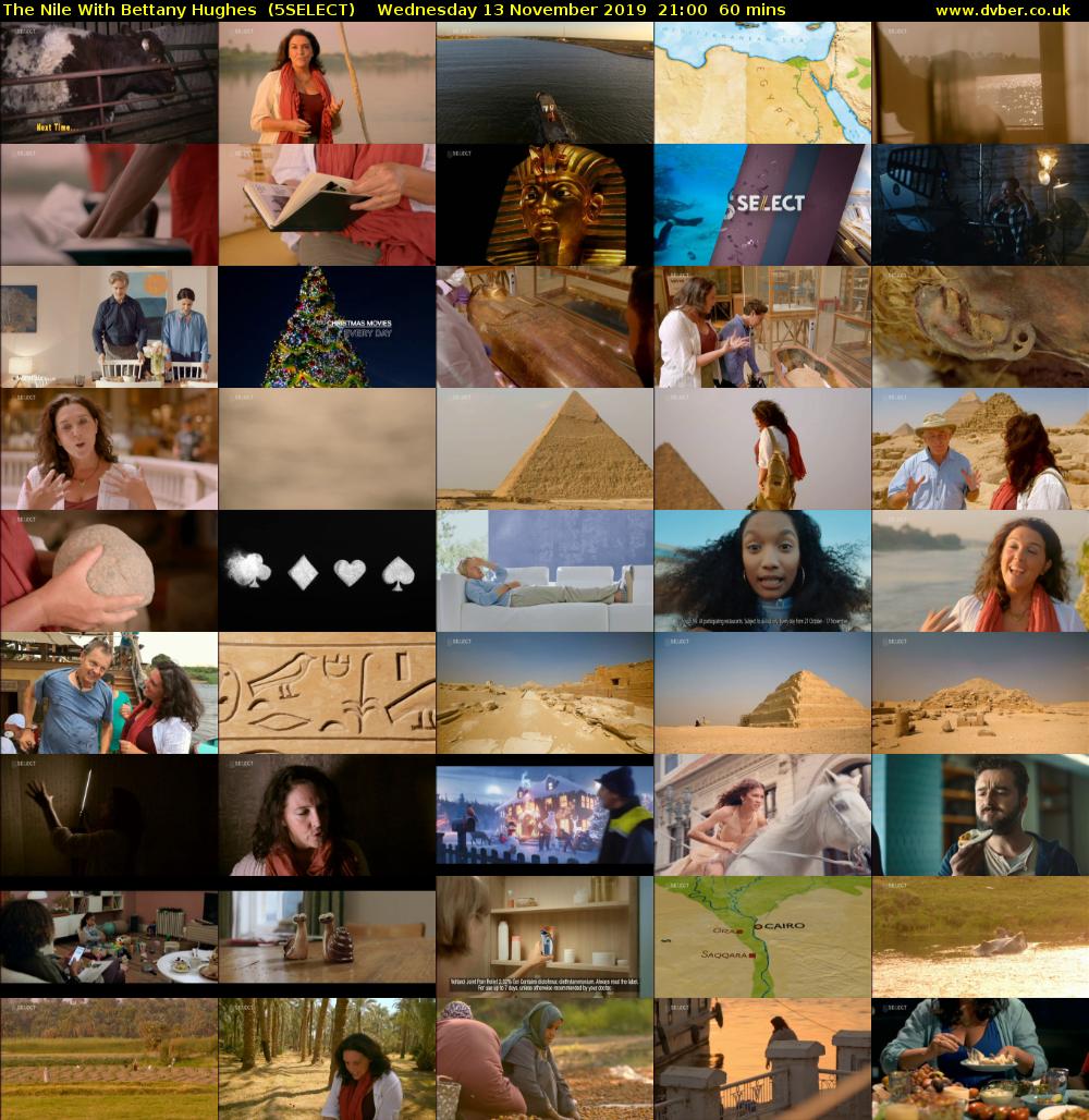 The Nile With Bettany Hughes  (5SELECT) Wednesday 13 November 2019 21:00 - 22:00