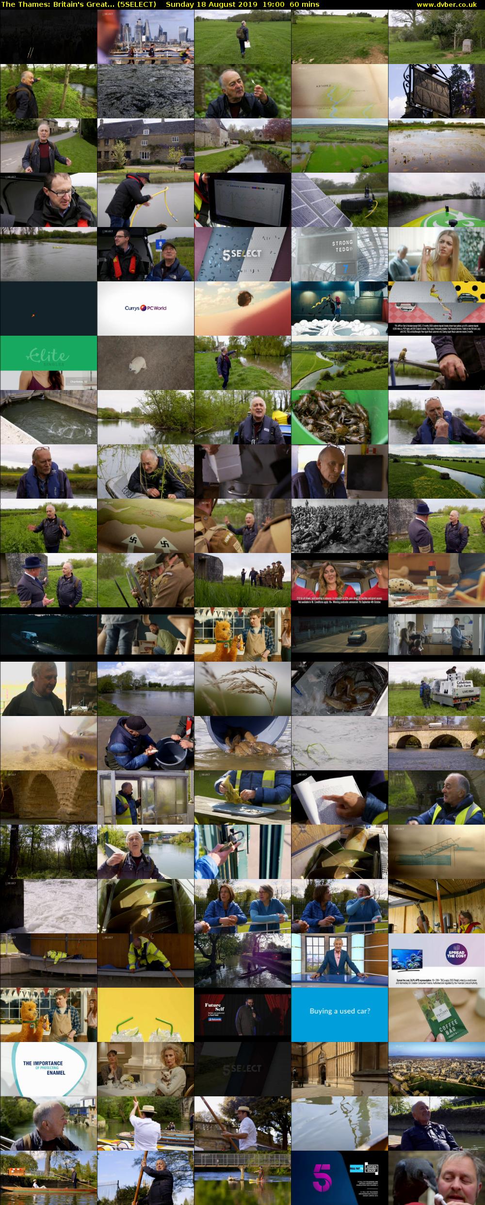 The Thames: Britain's Great... (5SELECT) Sunday 18 August 2019 19:00 - 20:00