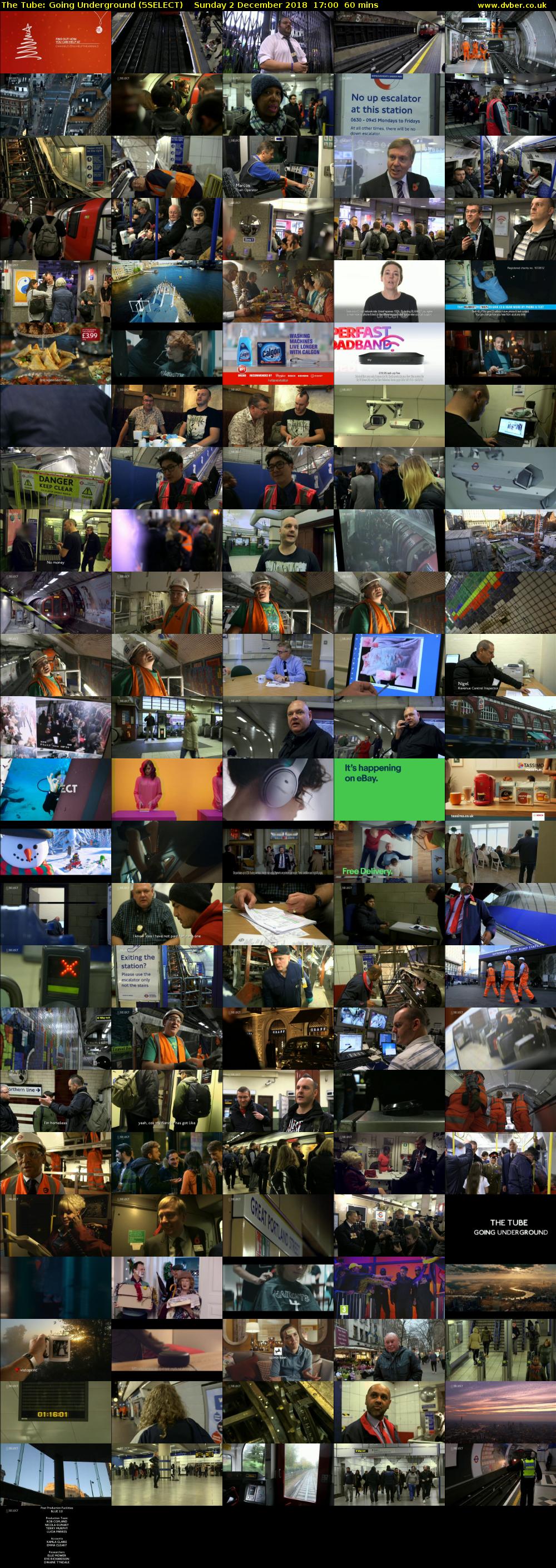 The Tube: Going Underground (5SELECT) Sunday 2 December 2018 17:00 - 18:00