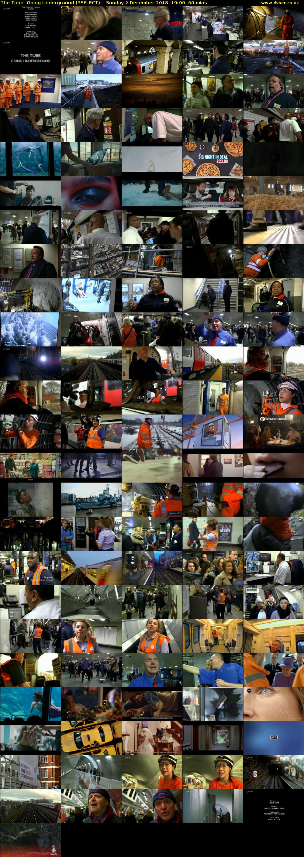 The Tube: Going Underground (5SELECT) Sunday 2 December 2018 19:00 - 20:00