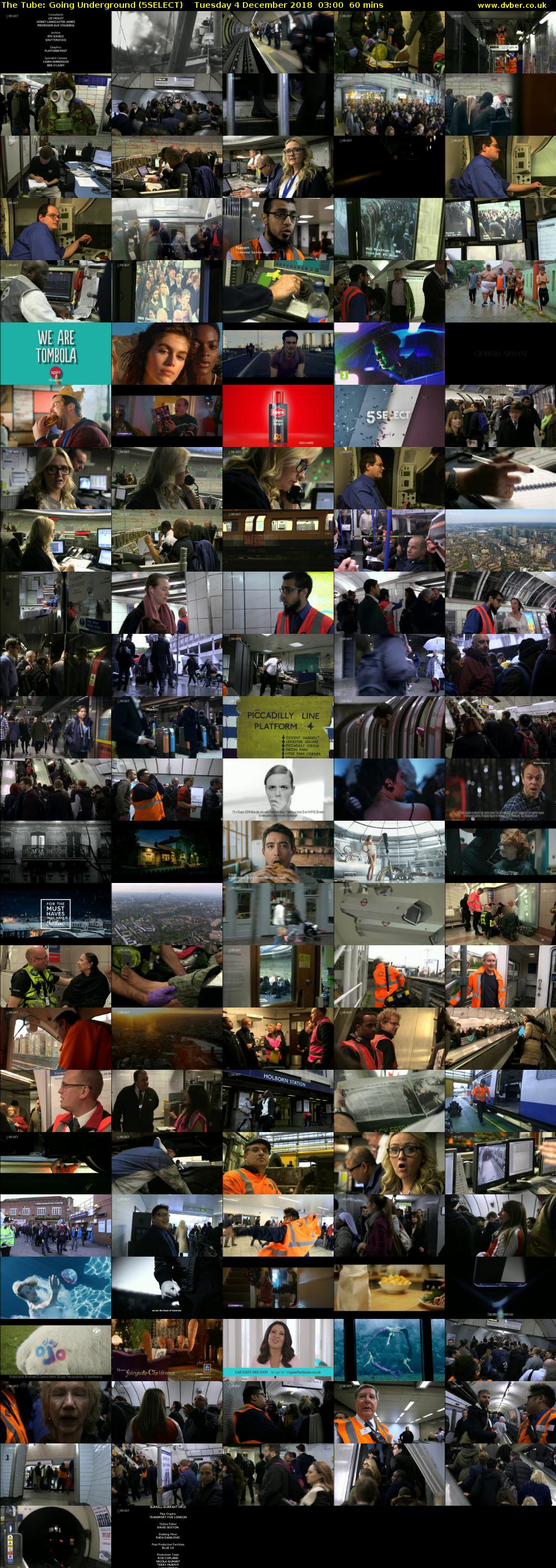 The Tube: Going Underground (5SELECT) Tuesday 4 December 2018 03:00 - 04:00