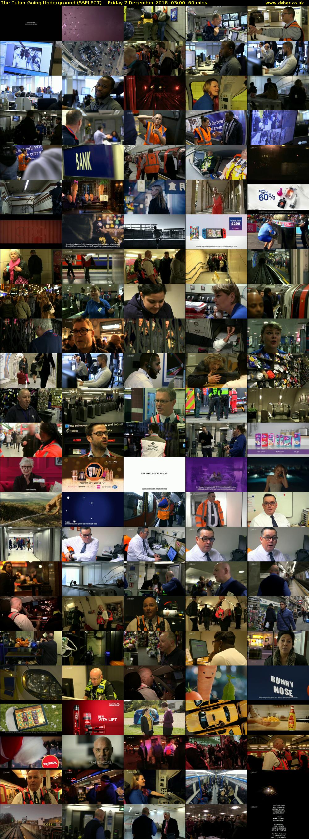 The Tube: Going Underground (5SELECT) Friday 7 December 2018 03:00 - 04:00