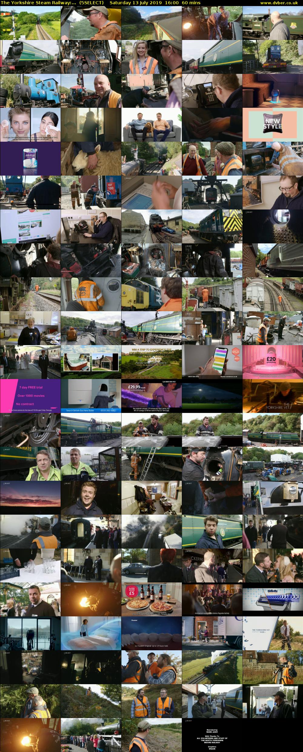 The Yorkshire Steam Railway:...  (5SELECT) Saturday 13 July 2019 16:00 - 17:00