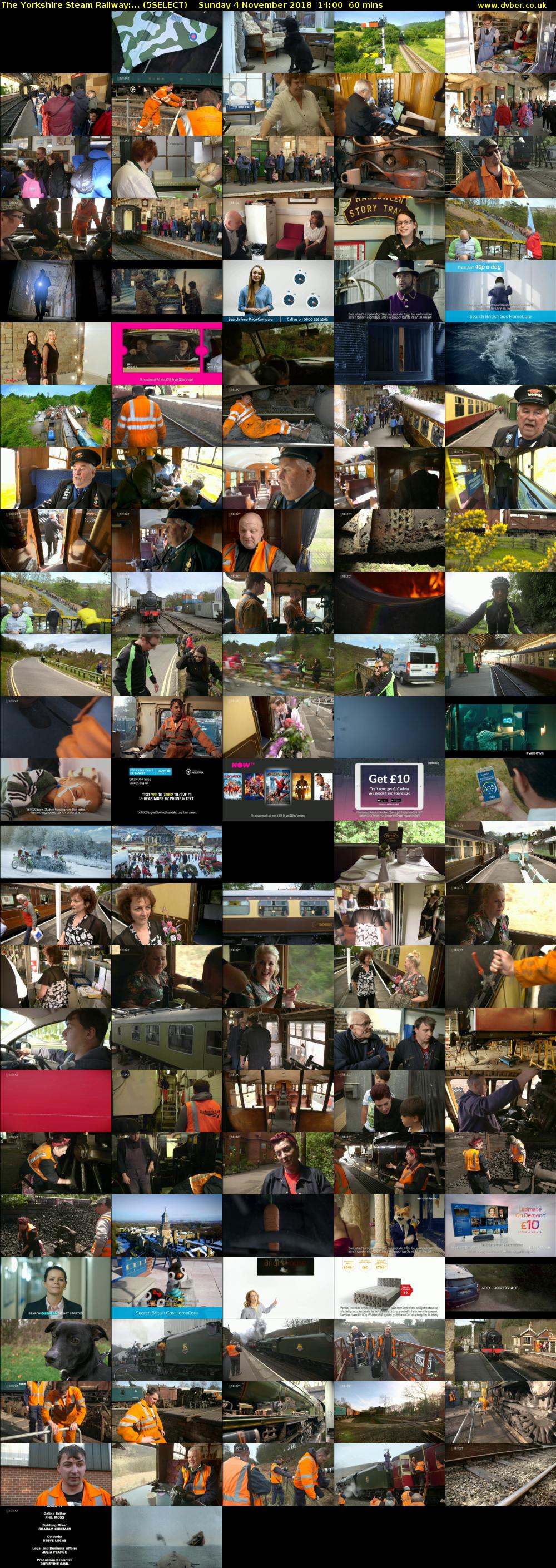 The Yorkshire Steam Railway:... (5SELECT) Sunday 4 November 2018 14:00 - 15:00