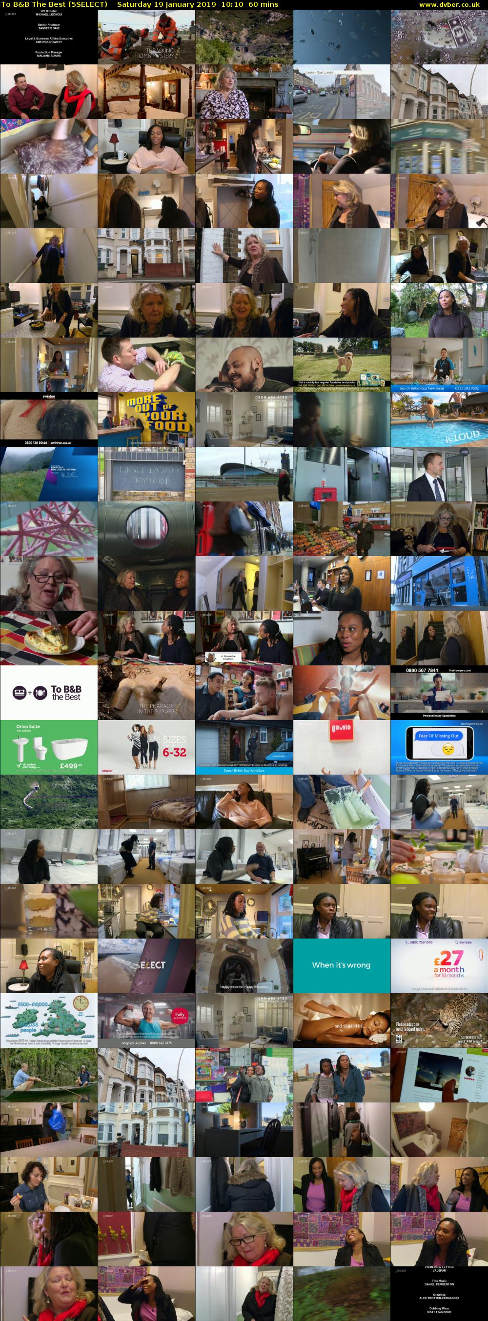 To B&B The Best (5SELECT) Saturday 19 January 2019 10:10 - 11:10