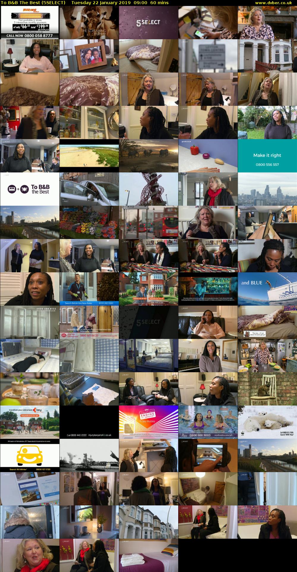 To B&B The Best (5SELECT) Tuesday 22 January 2019 09:00 - 10:00