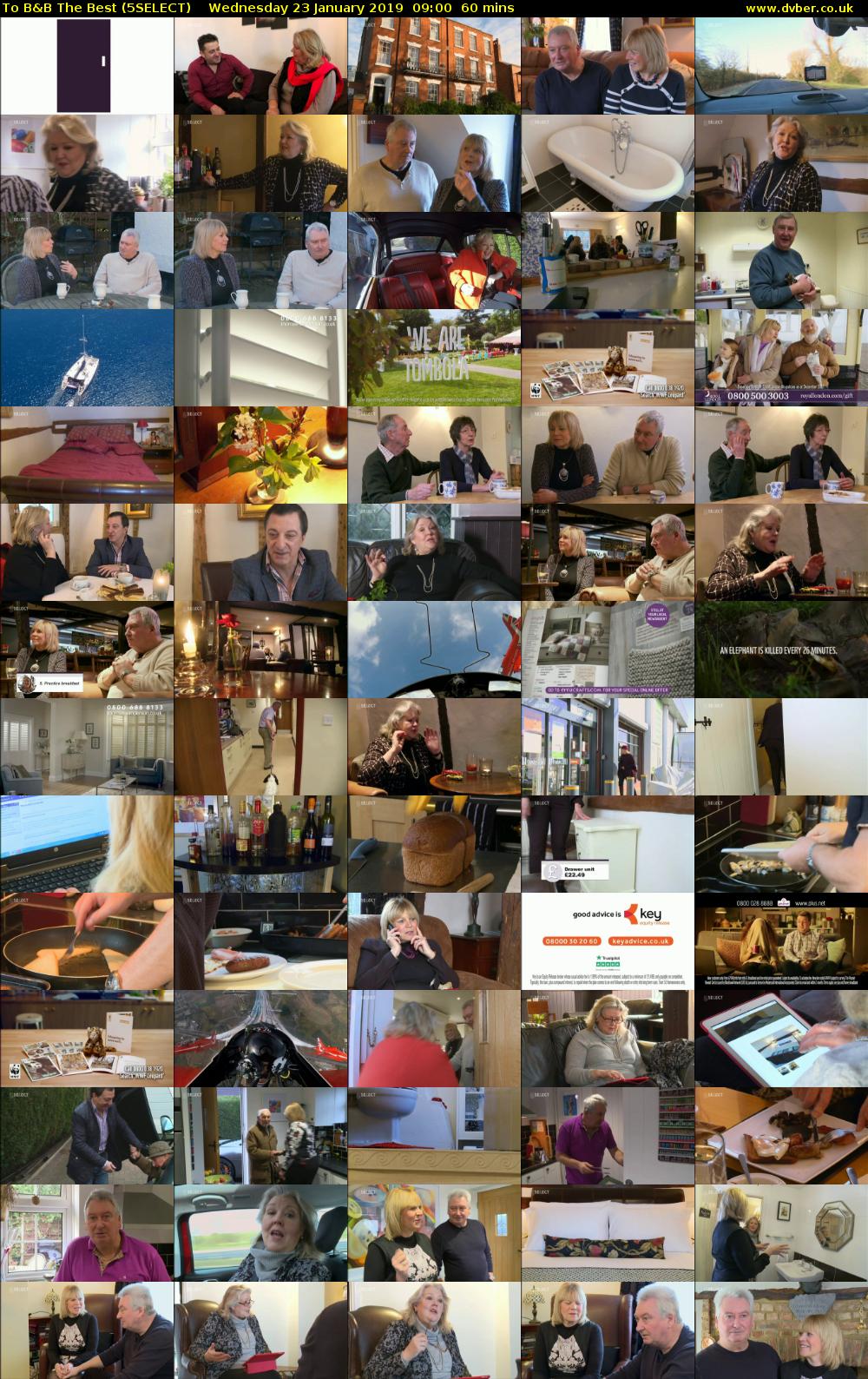 To B&B The Best (5SELECT) Wednesday 23 January 2019 09:00 - 10:00