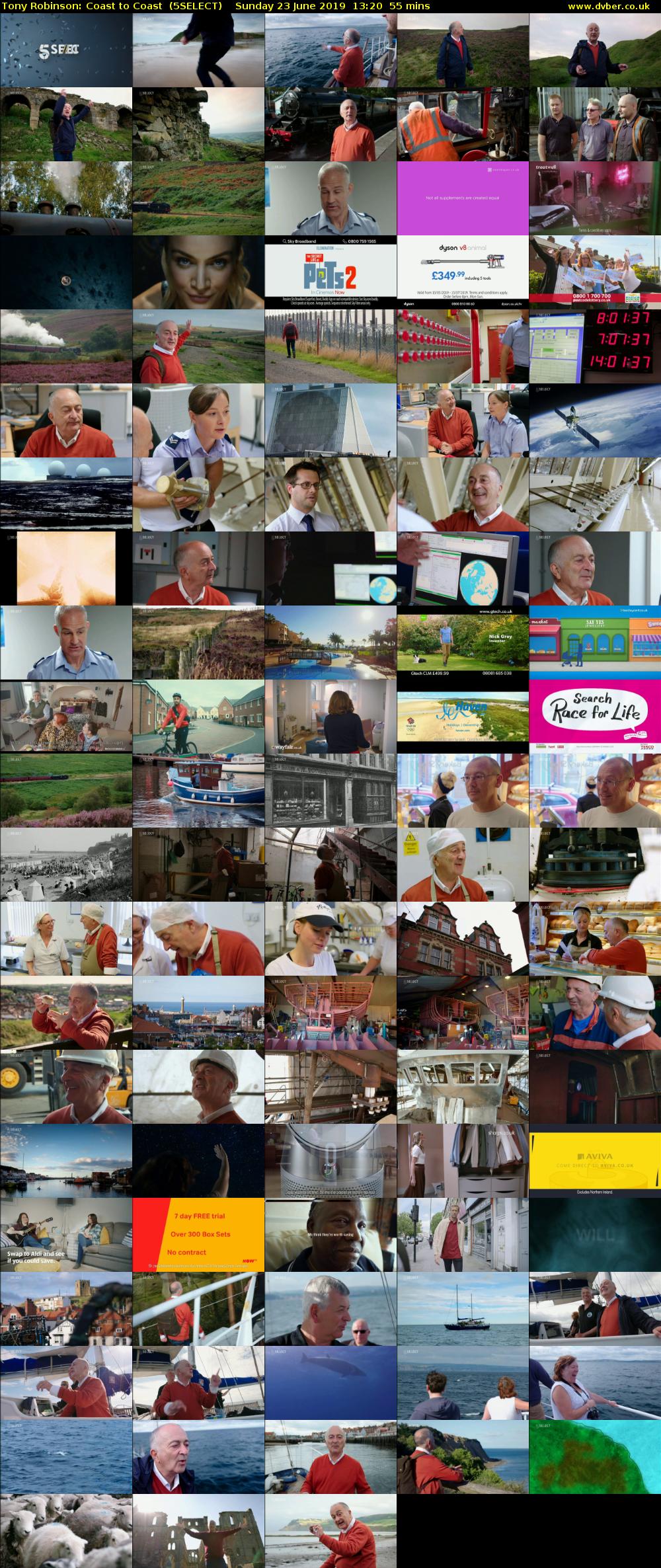 Tony Robinson: Coast to Coast  (5SELECT) Sunday 23 June 2019 13:20 - 14:15