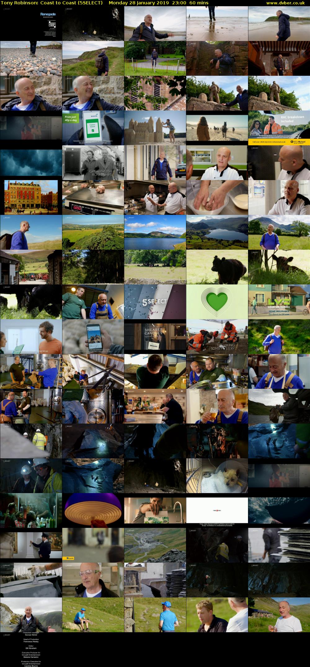 Tony Robinson: Coast to Coast (5SELECT) Monday 28 January 2019 23:00 - 00:00