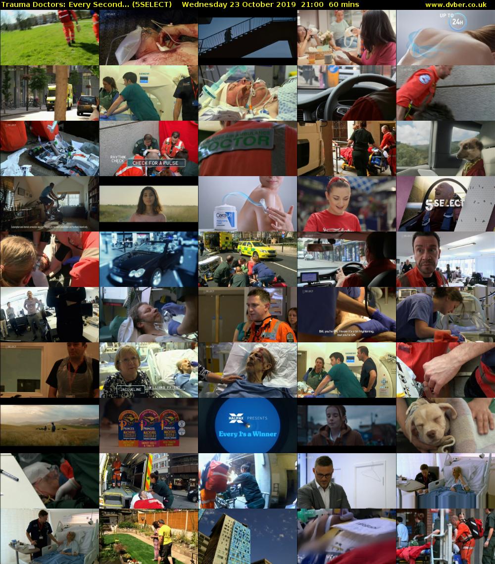 Trauma Doctors: Every Second... (5SELECT) Wednesday 23 October 2019 21:00 - 22:00