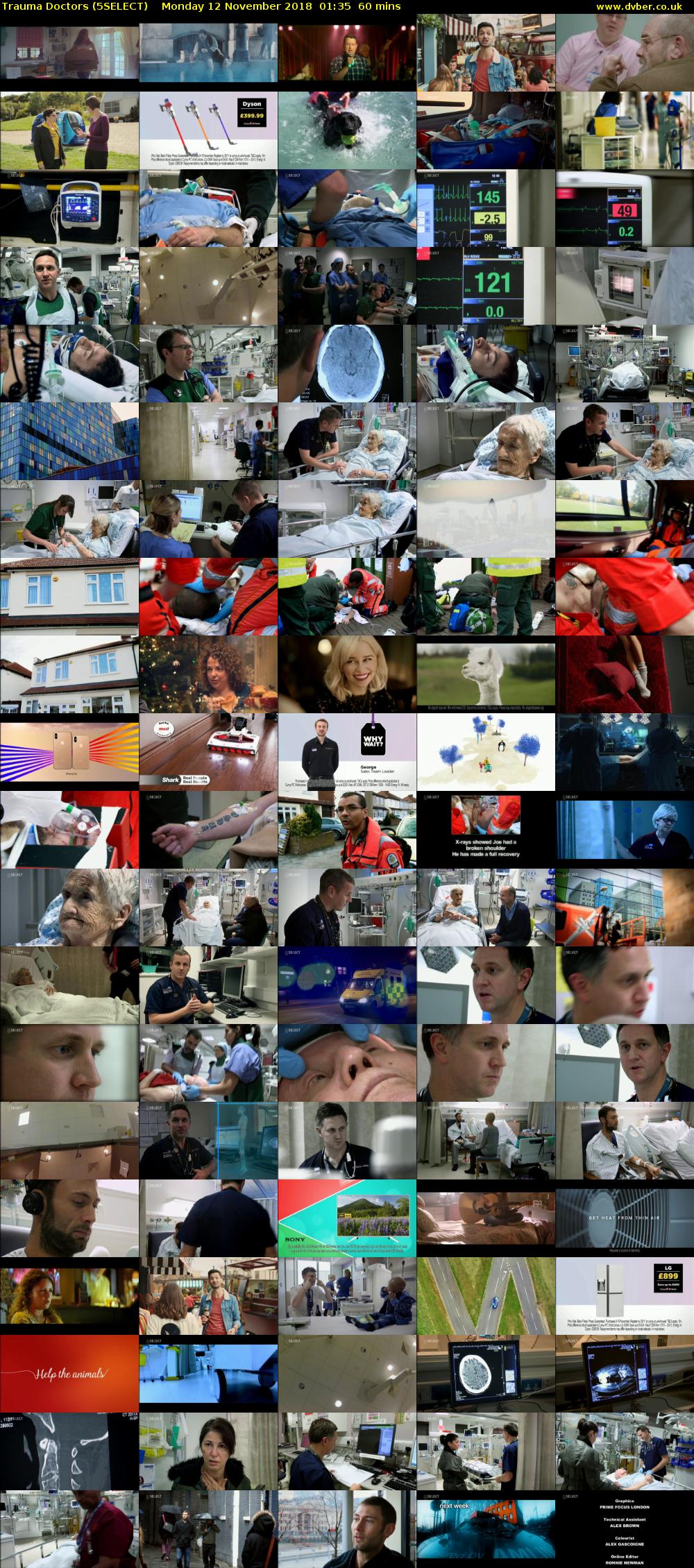 Trauma Doctors (5SELECT) Monday 12 November 2018 01:35 - 02:35