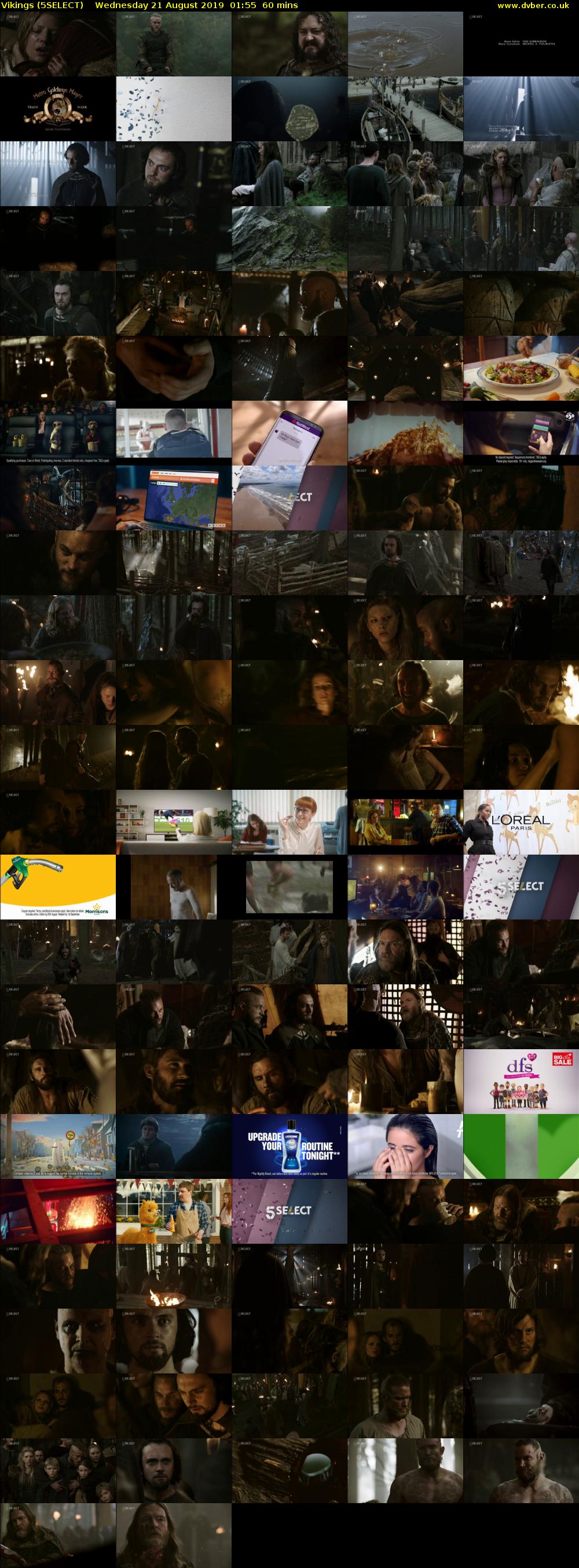 Vikings (5SELECT) Wednesday 21 August 2019 01:55 - 02:55