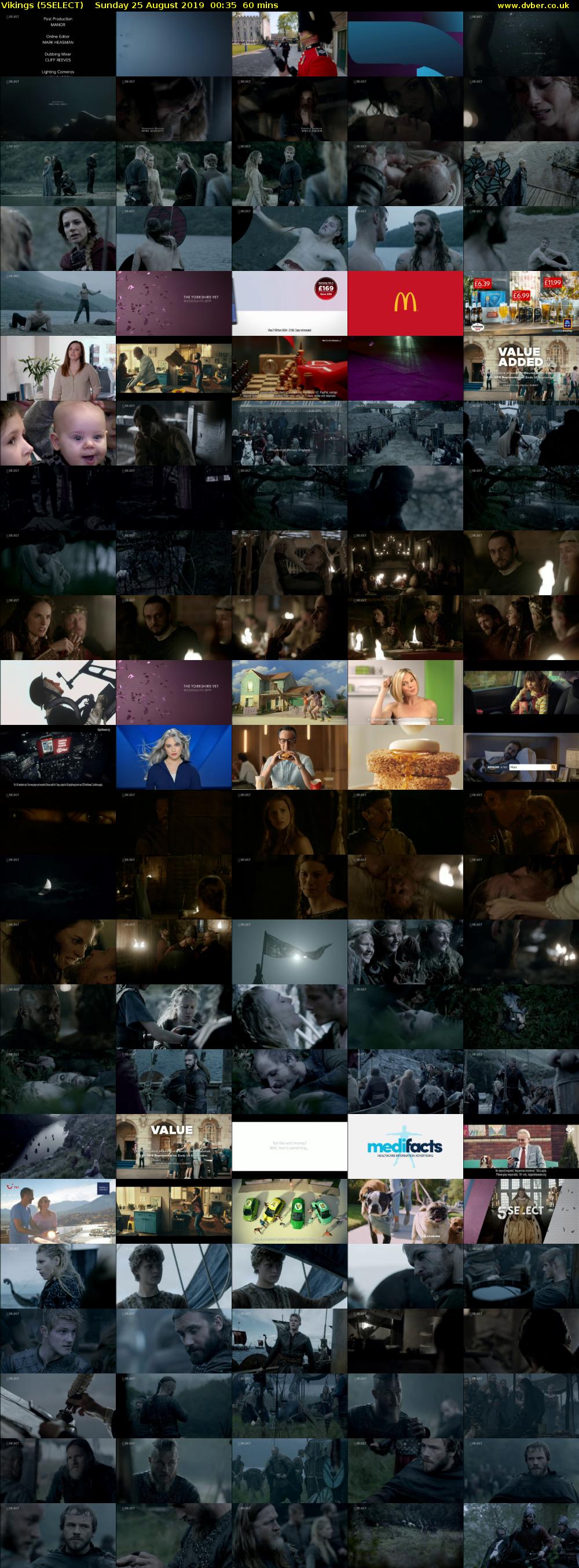 Vikings (5SELECT) Sunday 25 August 2019 00:35 - 01:35