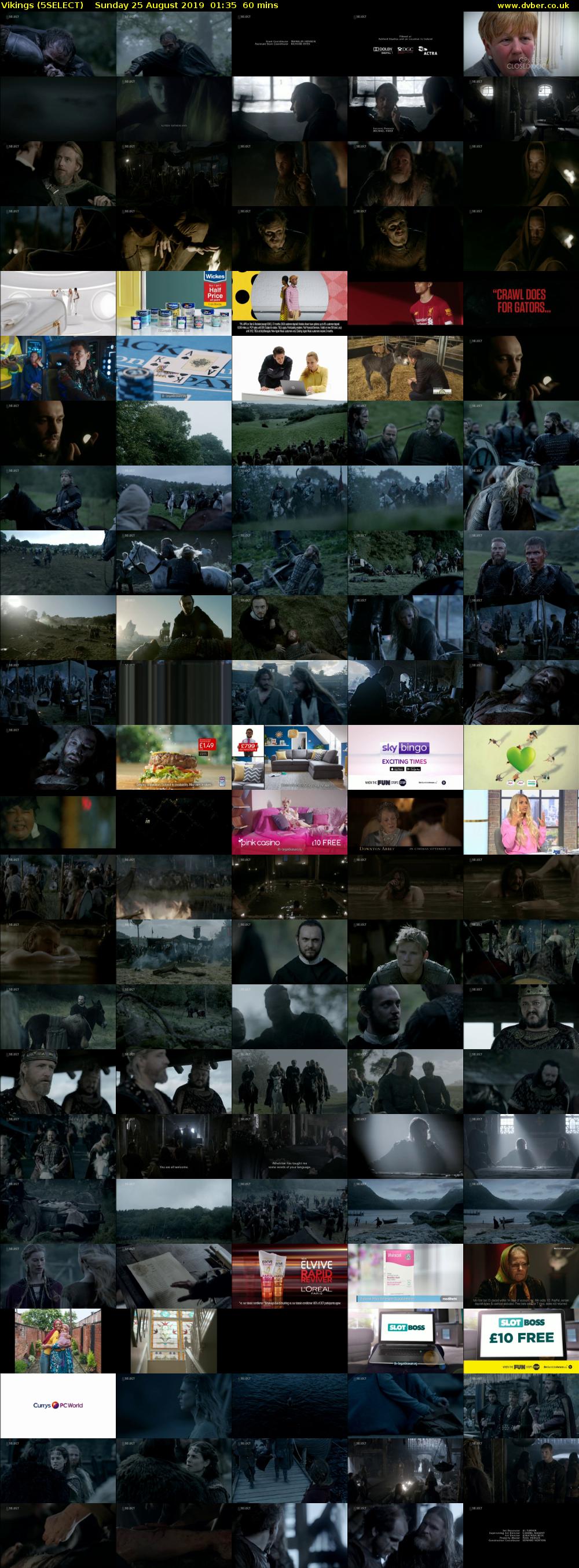 Vikings (5SELECT) Sunday 25 August 2019 01:35 - 02:35