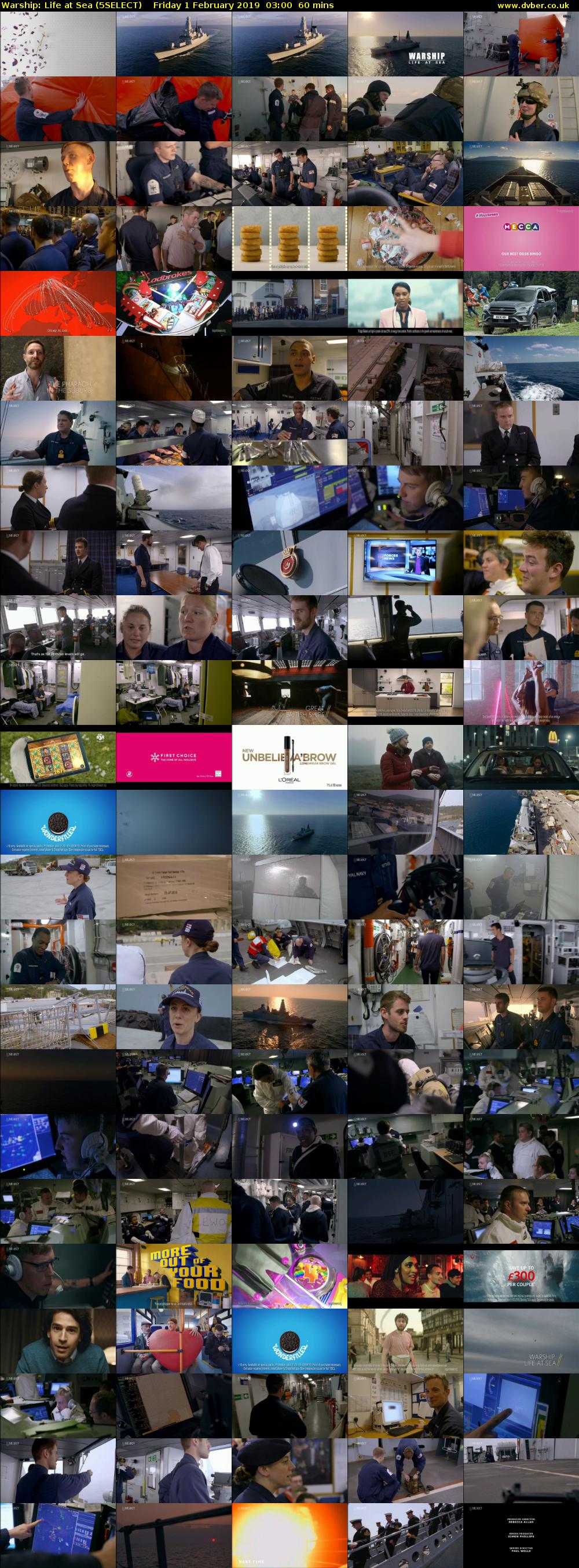 Warship: Life at Sea (5SELECT) Friday 1 February 2019 03:00 - 04:00