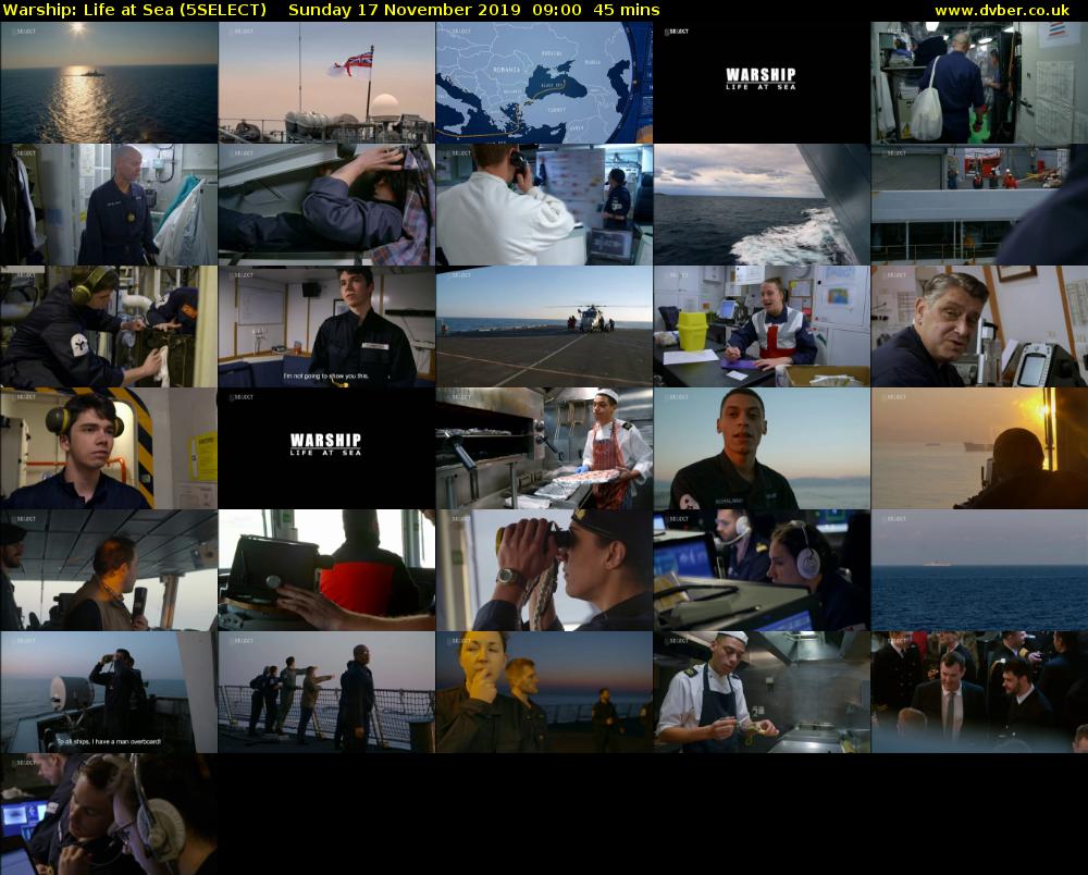 Warship: Life at Sea (5SELECT) Sunday 17 November 2019 09:00 - 09:45