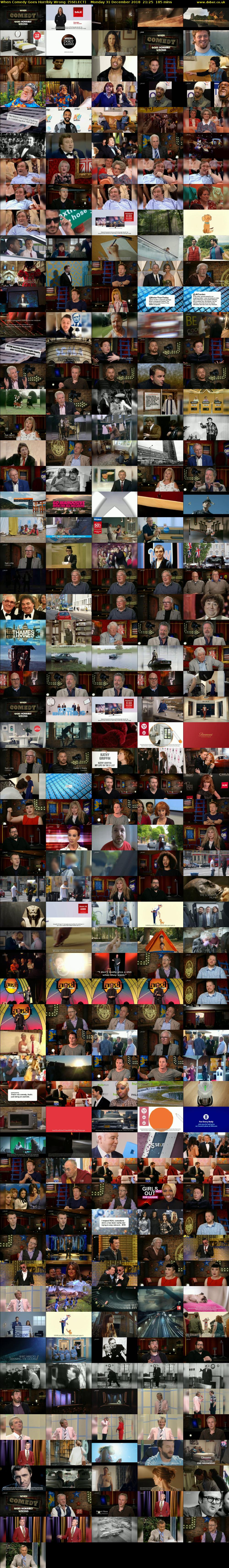 When Comedy Goes Horribly Wrong  (5SELECT) Monday 31 December 2018 21:25 - 00:30