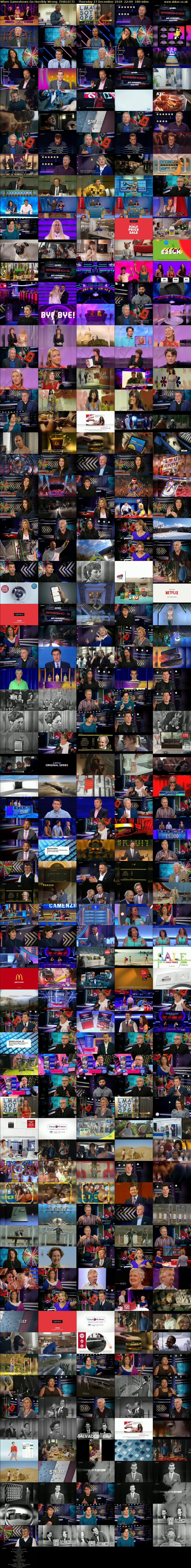 When Gameshows Go Horribly Wrong  (5SELECT) Thursday 27 December 2018 22:00 - 01:00