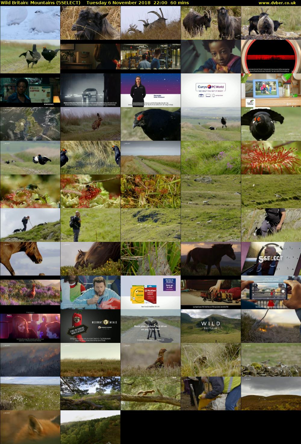 Wild Britain: Mountains (5SELECT) Tuesday 6 November 2018 22:00 - 23:00