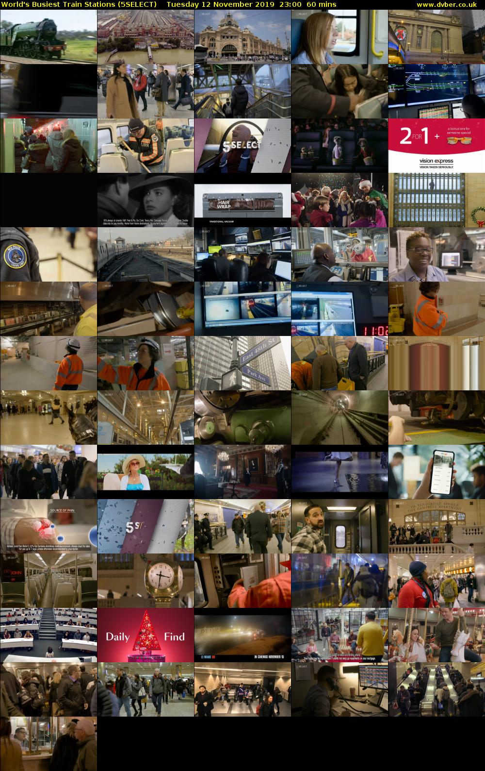 World's Busiest Train Stations (5SELECT) Tuesday 12 November 2019 23:00 - 00:00
