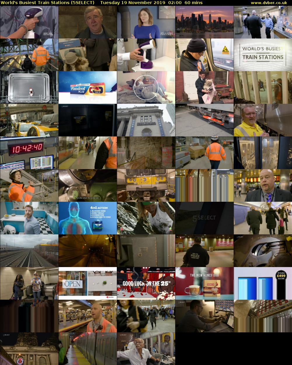 World's Busiest Train Stations (5SELECT) Tuesday 19 November 2019 02:00 - 03:00