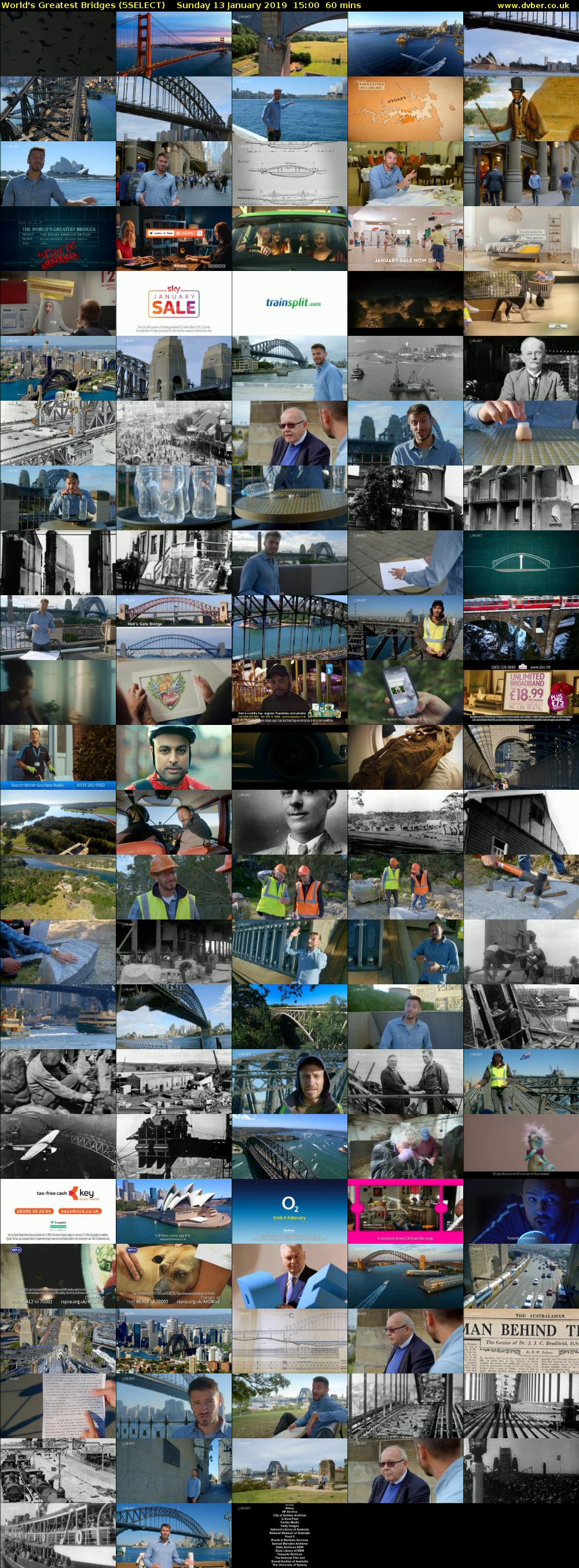 World's Greatest Bridges (5SELECT) Sunday 13 January 2019 15:00 - 16:00