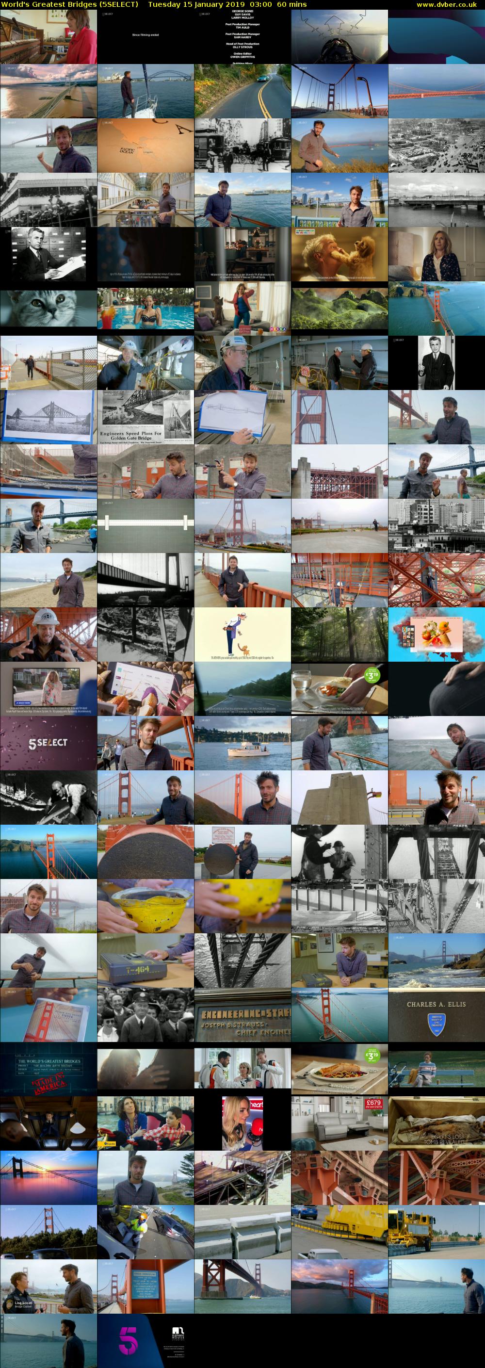 World's Greatest Bridges (5SELECT) Tuesday 15 January 2019 03:00 - 04:00