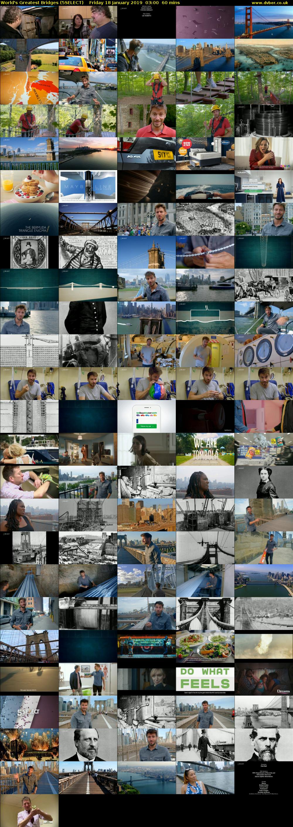 World's Greatest Bridges (5SELECT) Friday 18 January 2019 03:00 - 04:00