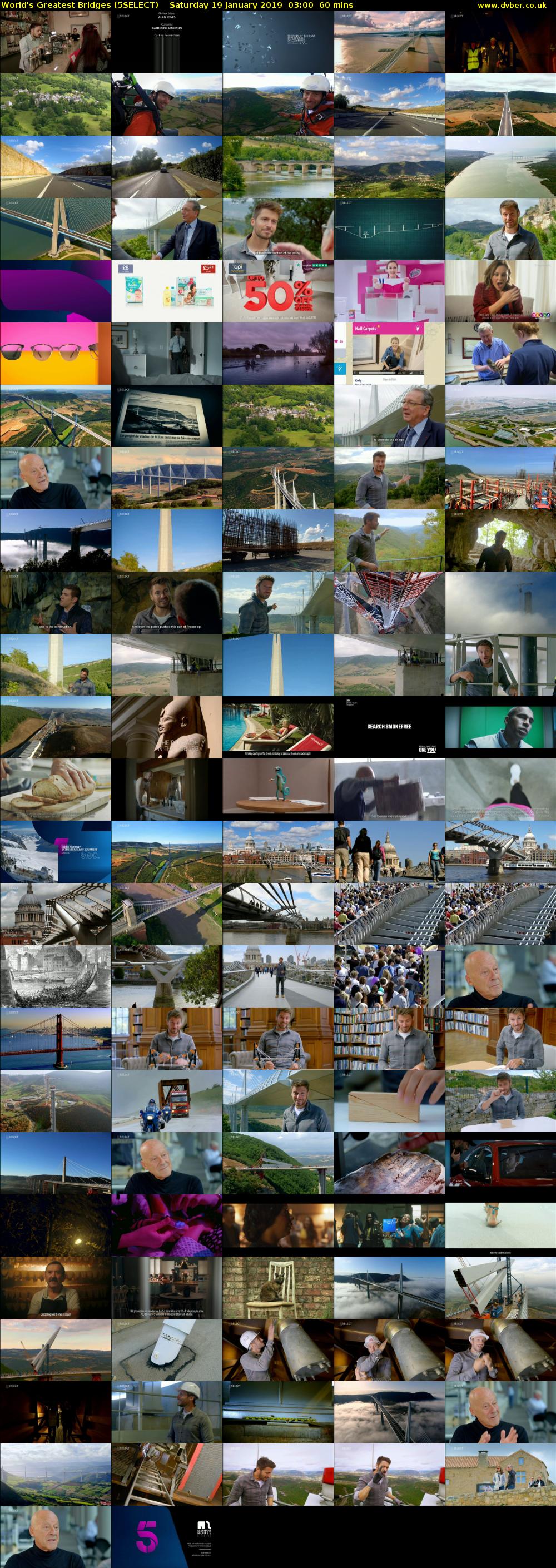 World's Greatest Bridges (5SELECT) Saturday 19 January 2019 03:00 - 04:00