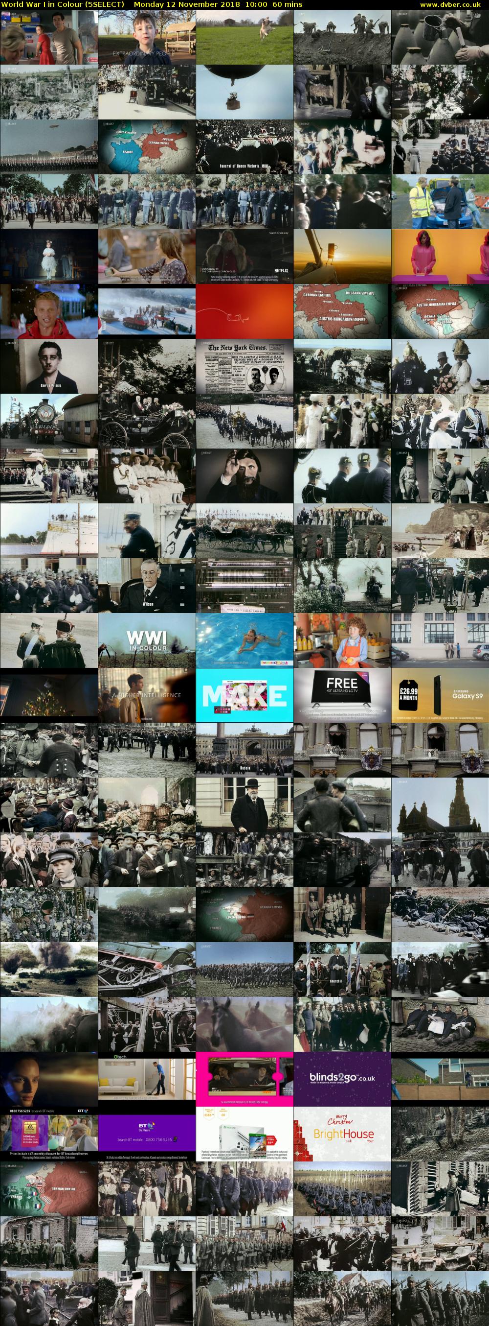 World War I in Colour (5SELECT) Monday 12 November 2018 10:00 - 11:00