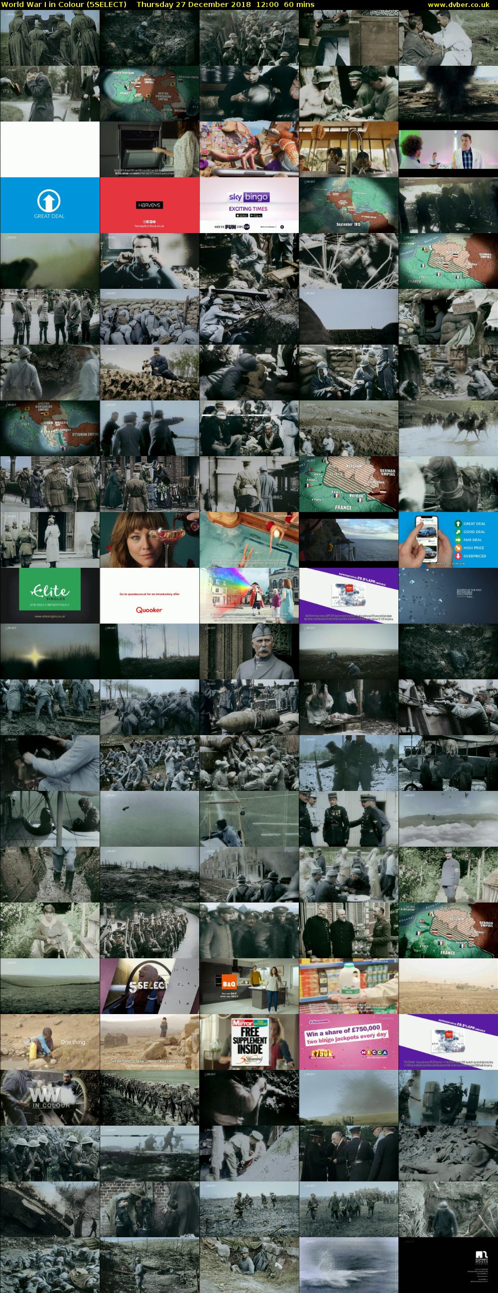World War I in Colour (5SELECT) Thursday 27 December 2018 12:00 - 13:00