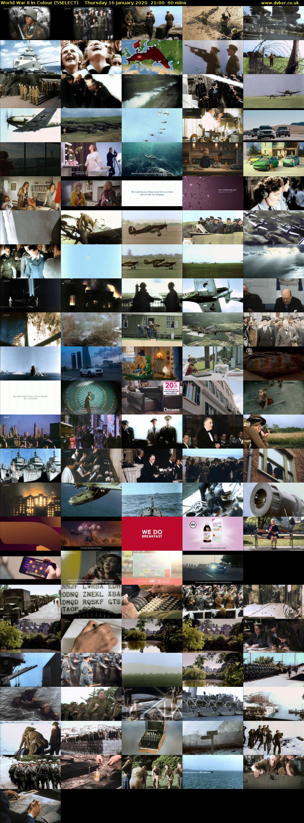 World War II in Colour (5SELECT) Thursday 16 January 2020 21:00 - 22:00