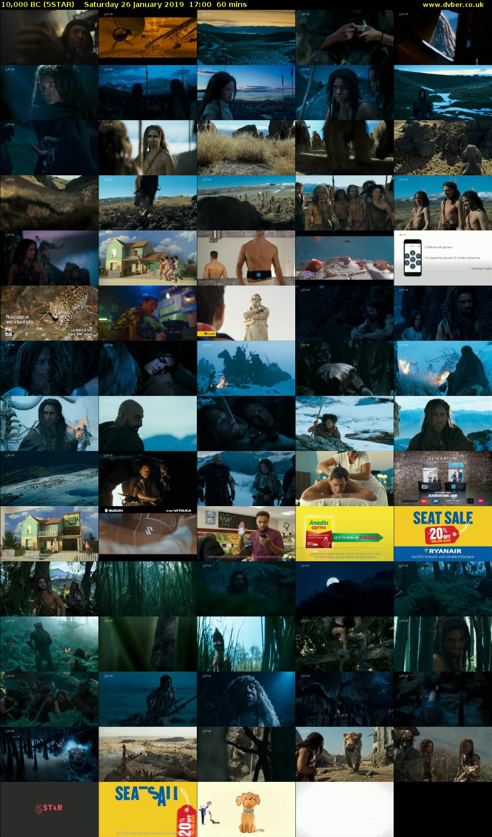 10,000 BC (5STAR) Saturday 26 January 2019 17:00 - 18:00