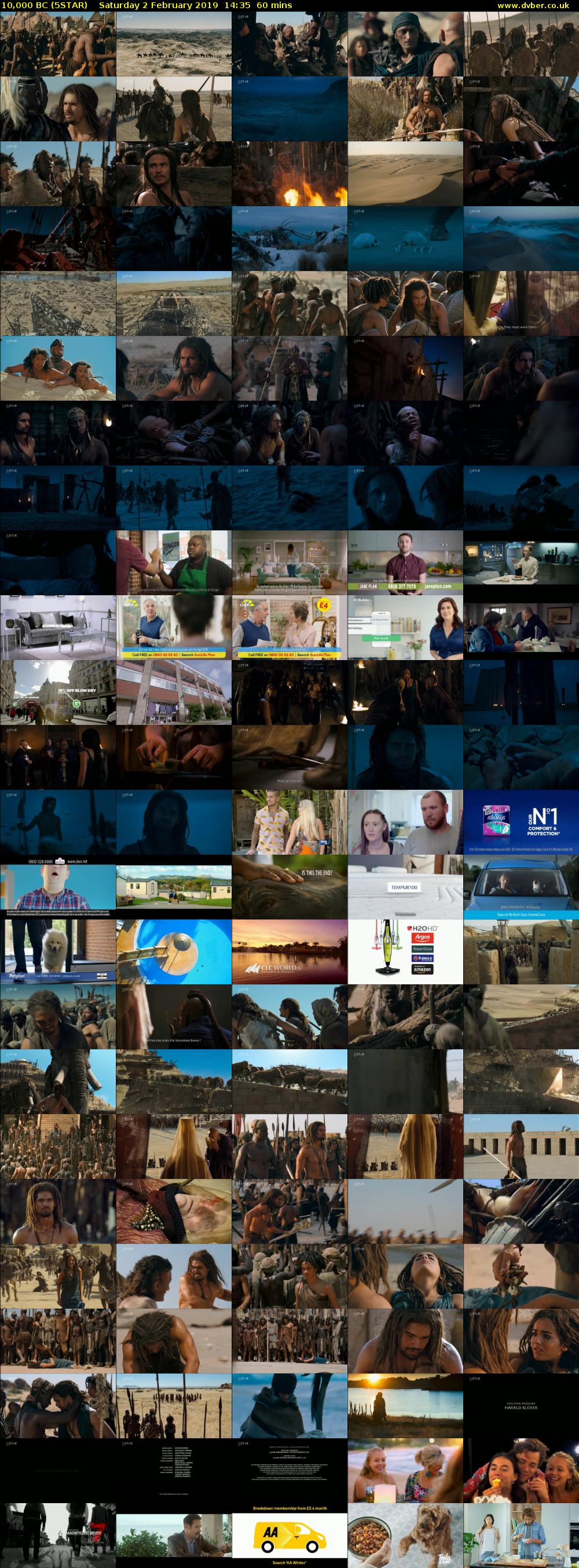 10,000 BC (5STAR) Saturday 2 February 2019 14:35 - 15:35