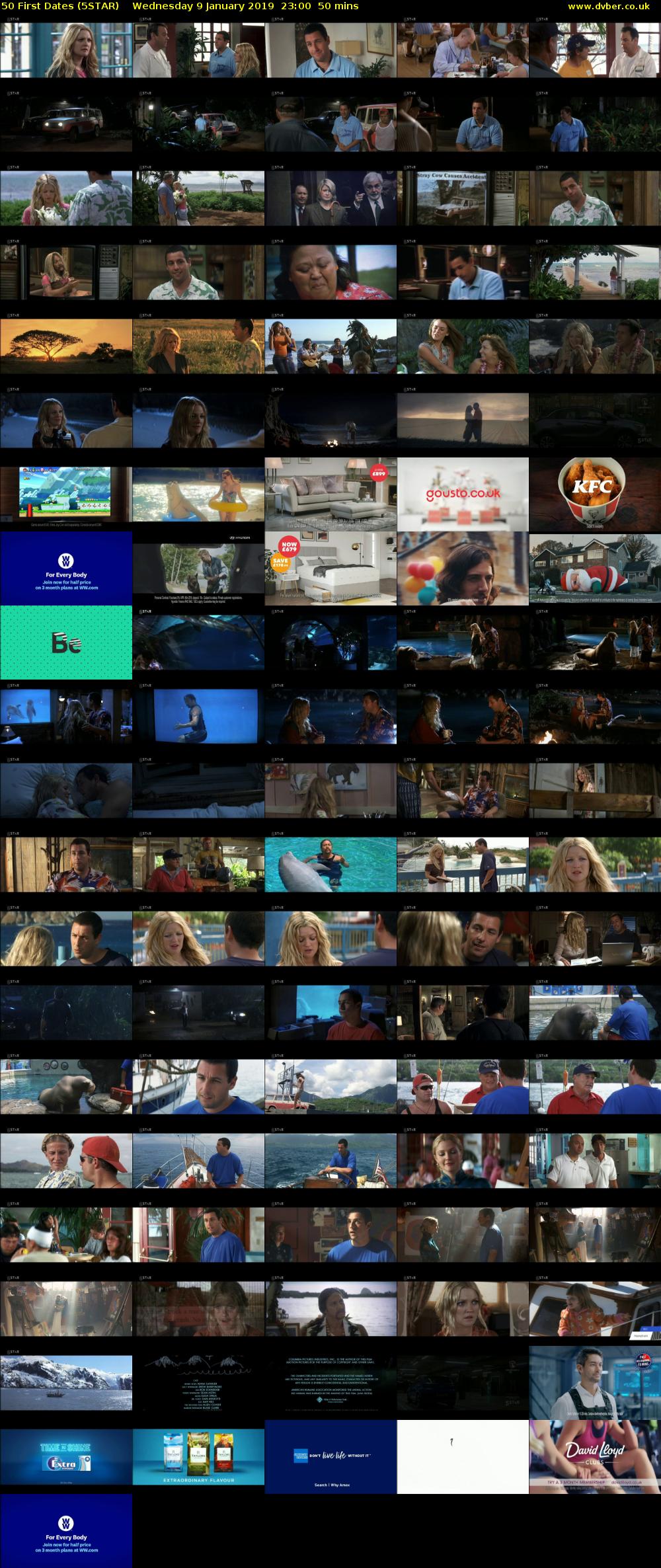 50 First Dates (5STAR) Wednesday 9 January 2019 23:00 - 23:50