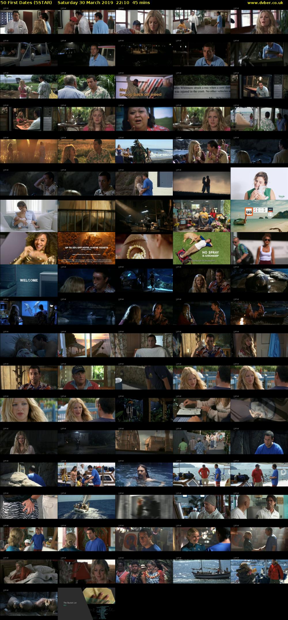 50 First Dates (5STAR) Saturday 30 March 2019 22:10 - 22:55