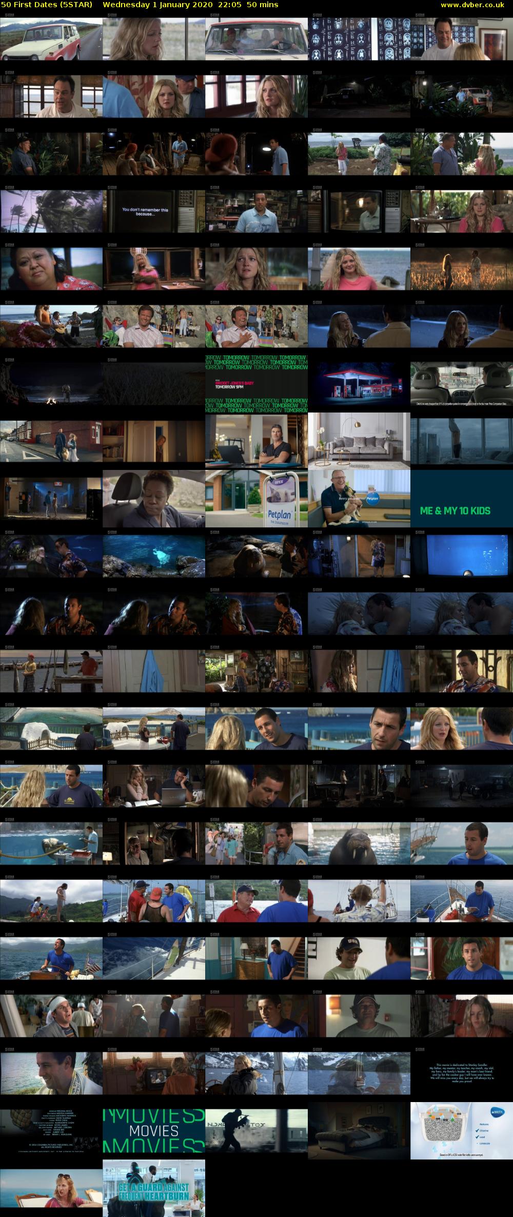 50 First Dates (5STAR) Wednesday 1 January 2020 22:05 - 22:55