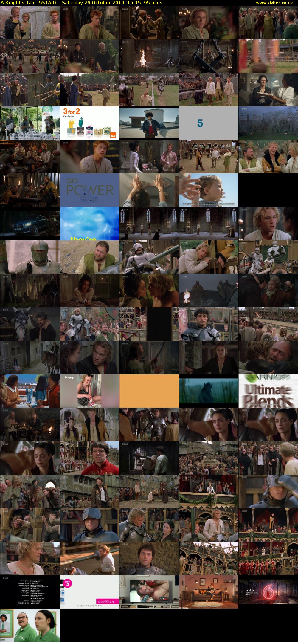 A Knight's Tale (5STAR) Saturday 26 October 2019 15:15 - 16:50