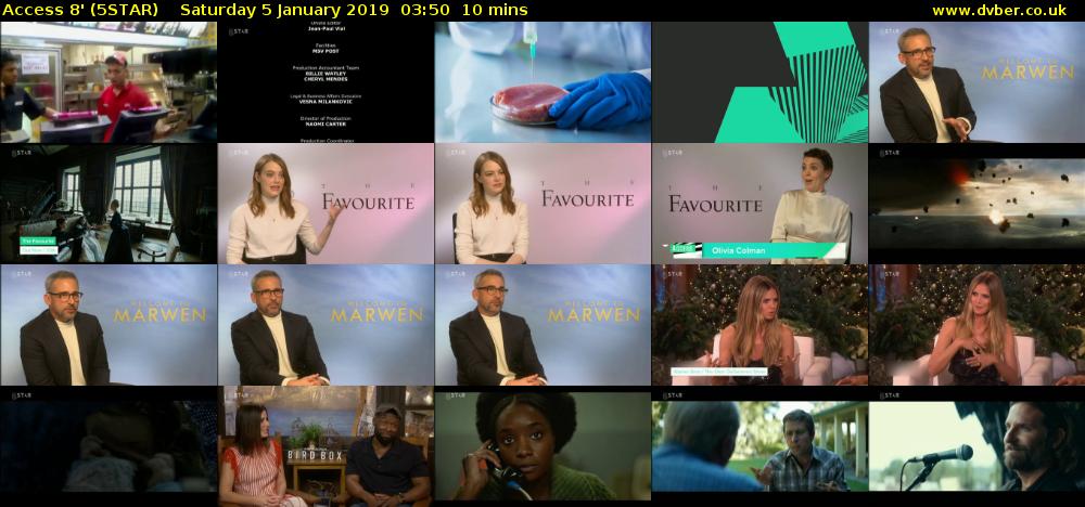 Access 8' (5STAR) Saturday 5 January 2019 03:50 - 04:00