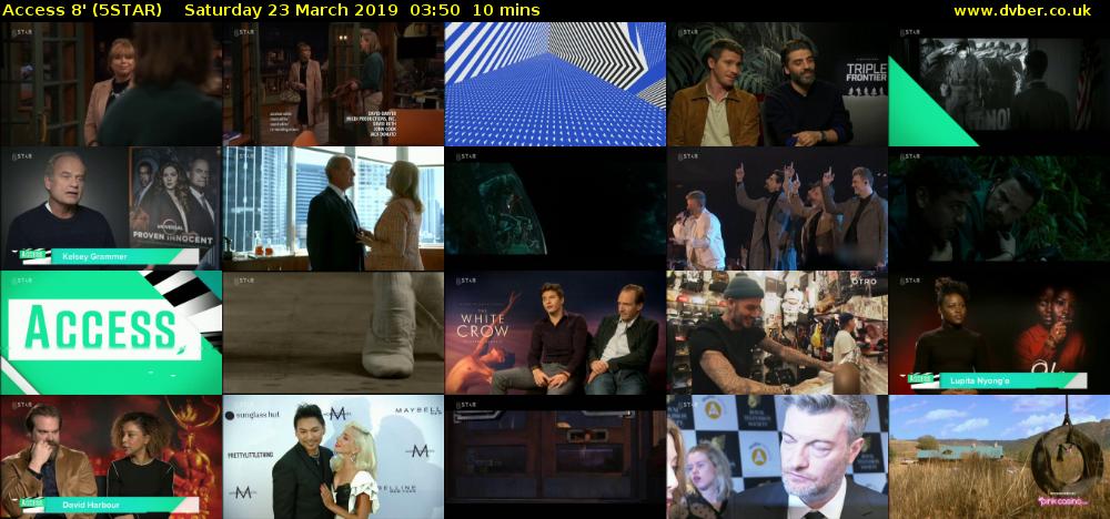Access 8' (5STAR) Saturday 23 March 2019 03:50 - 04:00