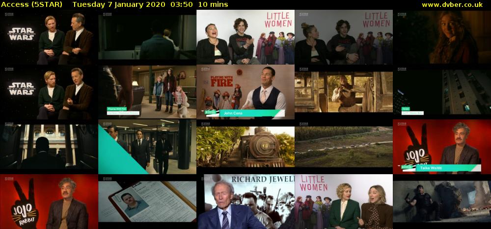 Access (5STAR) Tuesday 7 January 2020 03:50 - 04:00