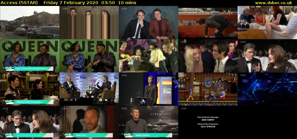 Access (5STAR) Friday 7 February 2020 03:50 - 04:00