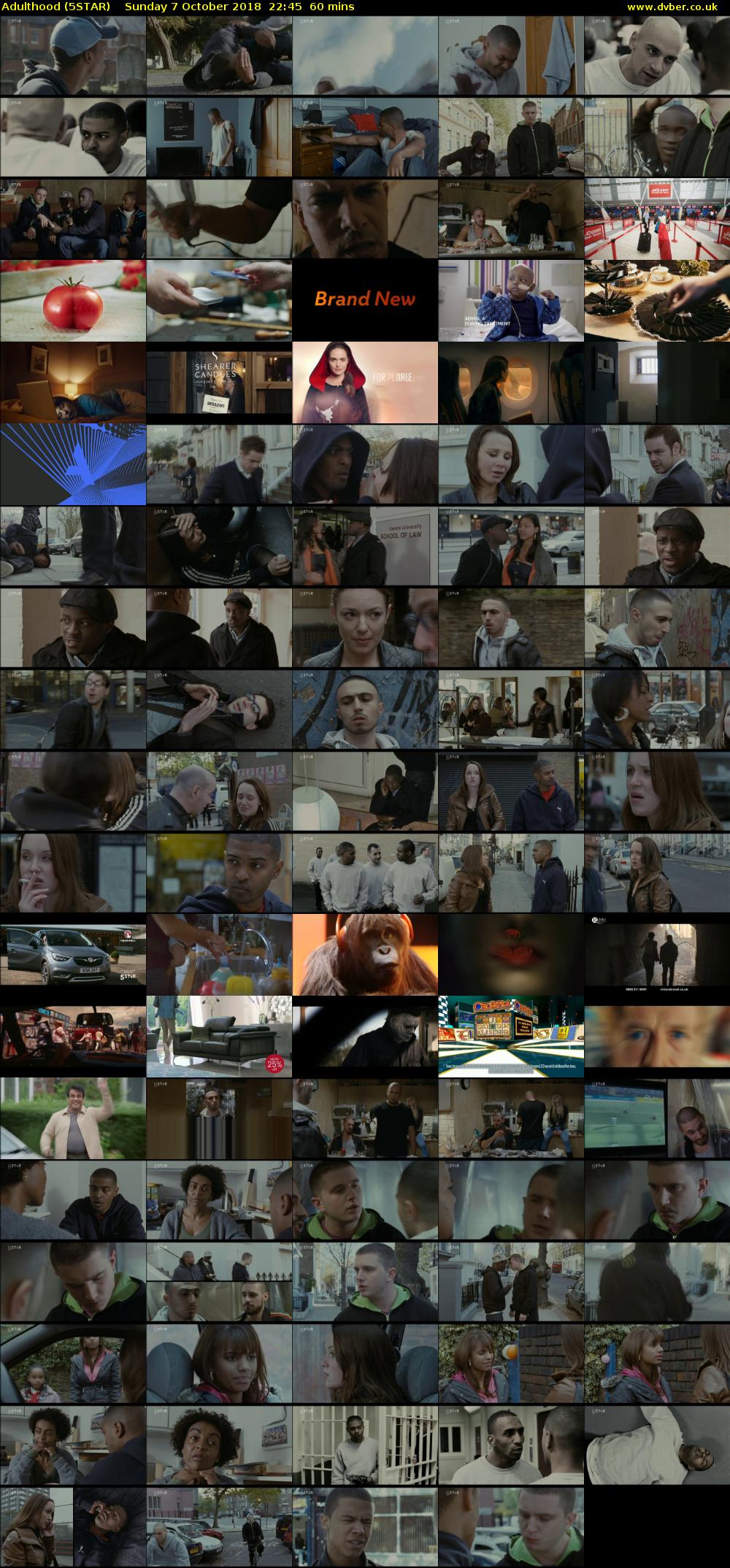 Adulthood (5STAR) Sunday 7 October 2018 22:45 - 23:45