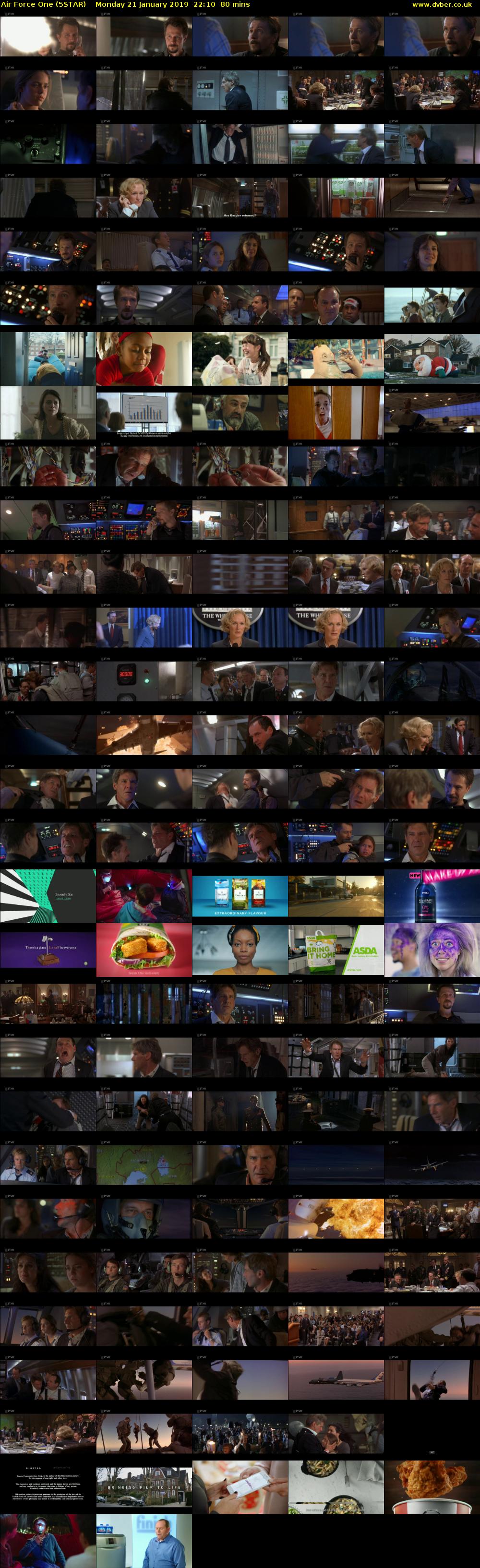 Air Force One (5STAR) Monday 21 January 2019 22:10 - 23:30