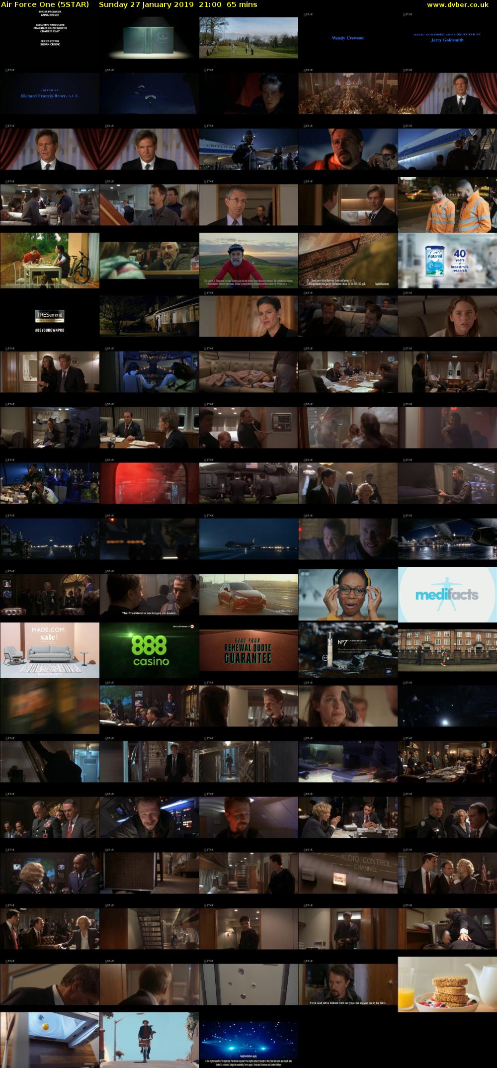 Air Force One (5STAR) Sunday 27 January 2019 21:00 - 22:05