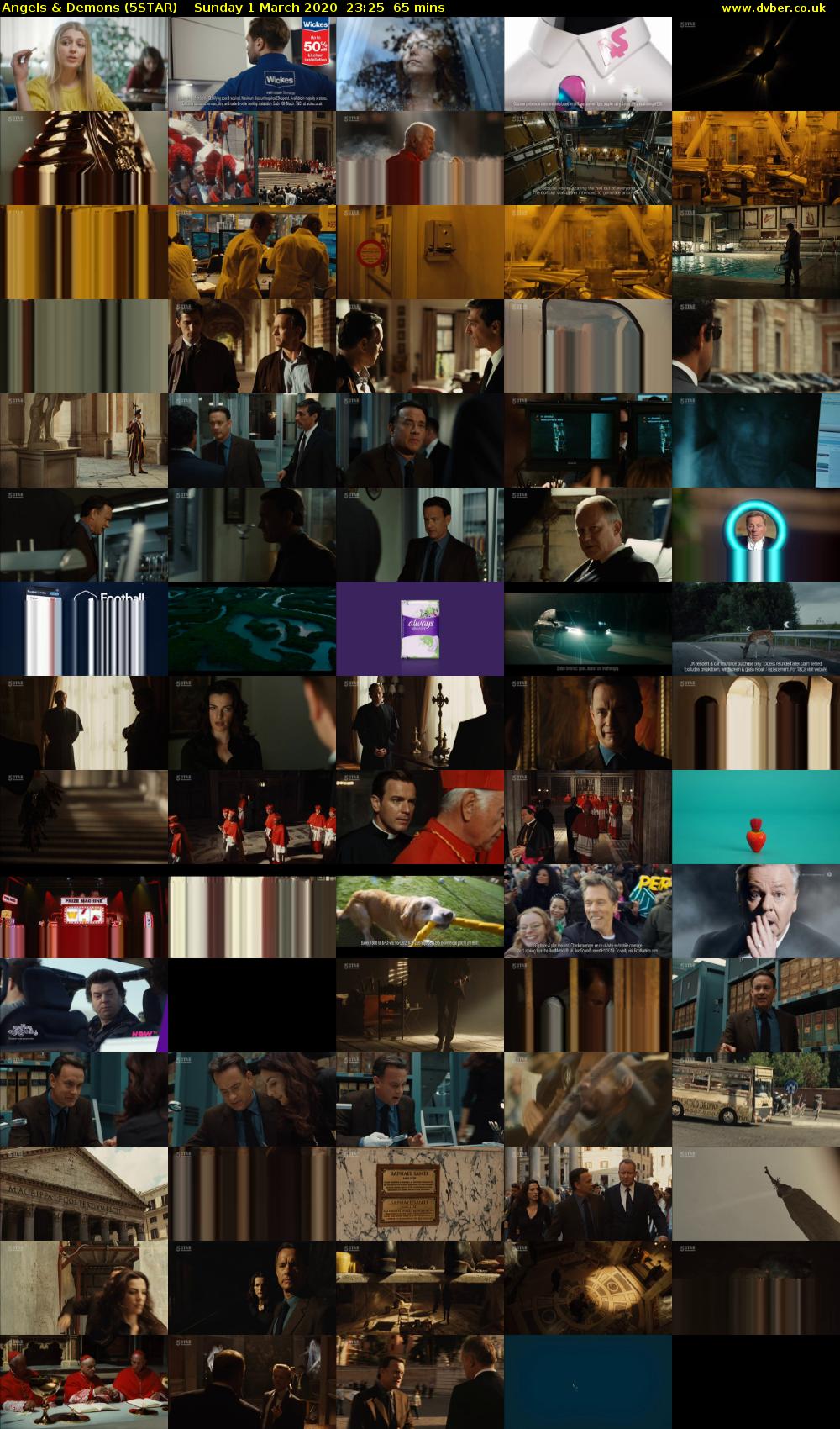 Angels & Demons (5STAR) Sunday 1 March 2020 23:25 - 00:30