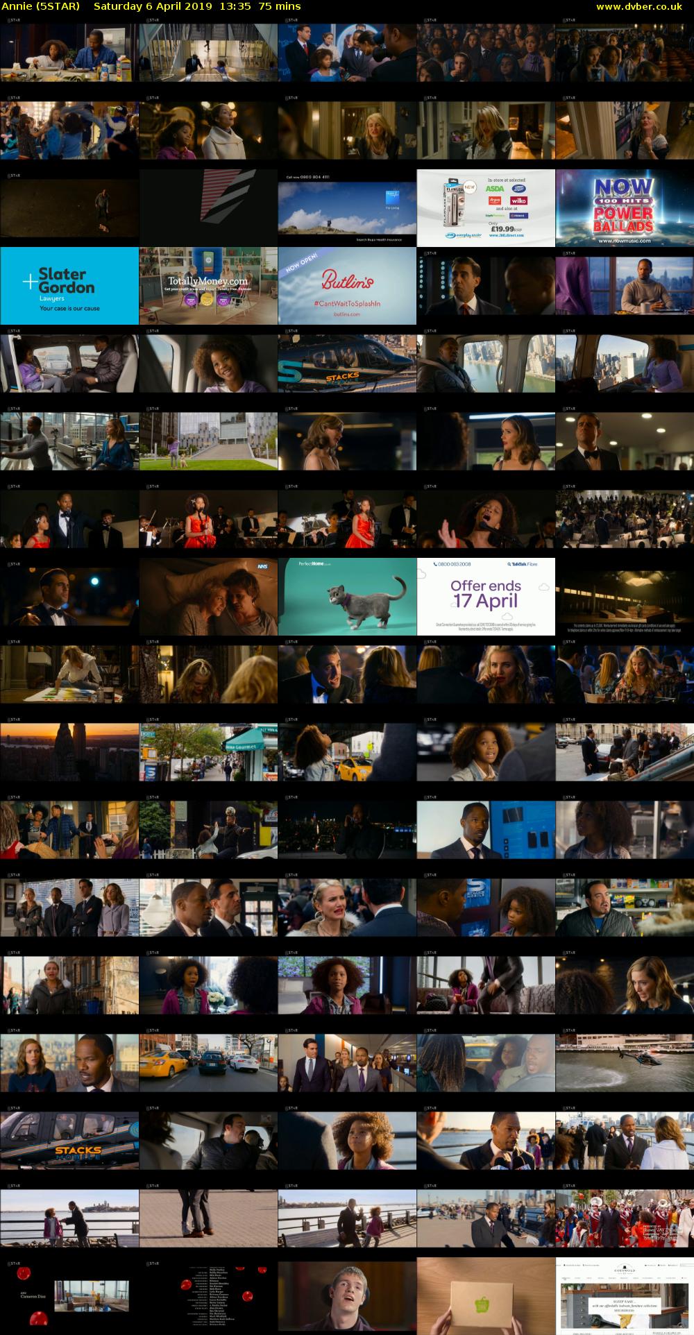 Annie (5STAR) Saturday 6 April 2019 13:35 - 14:50